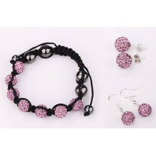 2013 Hot Sale Pink Shamballa Jóias Set JW29